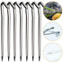 12PCS Heavy Duty Steel Tent Pegs 182mm Camping Ground Stakes for Outdoor Use