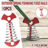 10PCS Spring Fishbone Tent Pegs Deck Anchors for Outdoor Camping and Tarp Setup