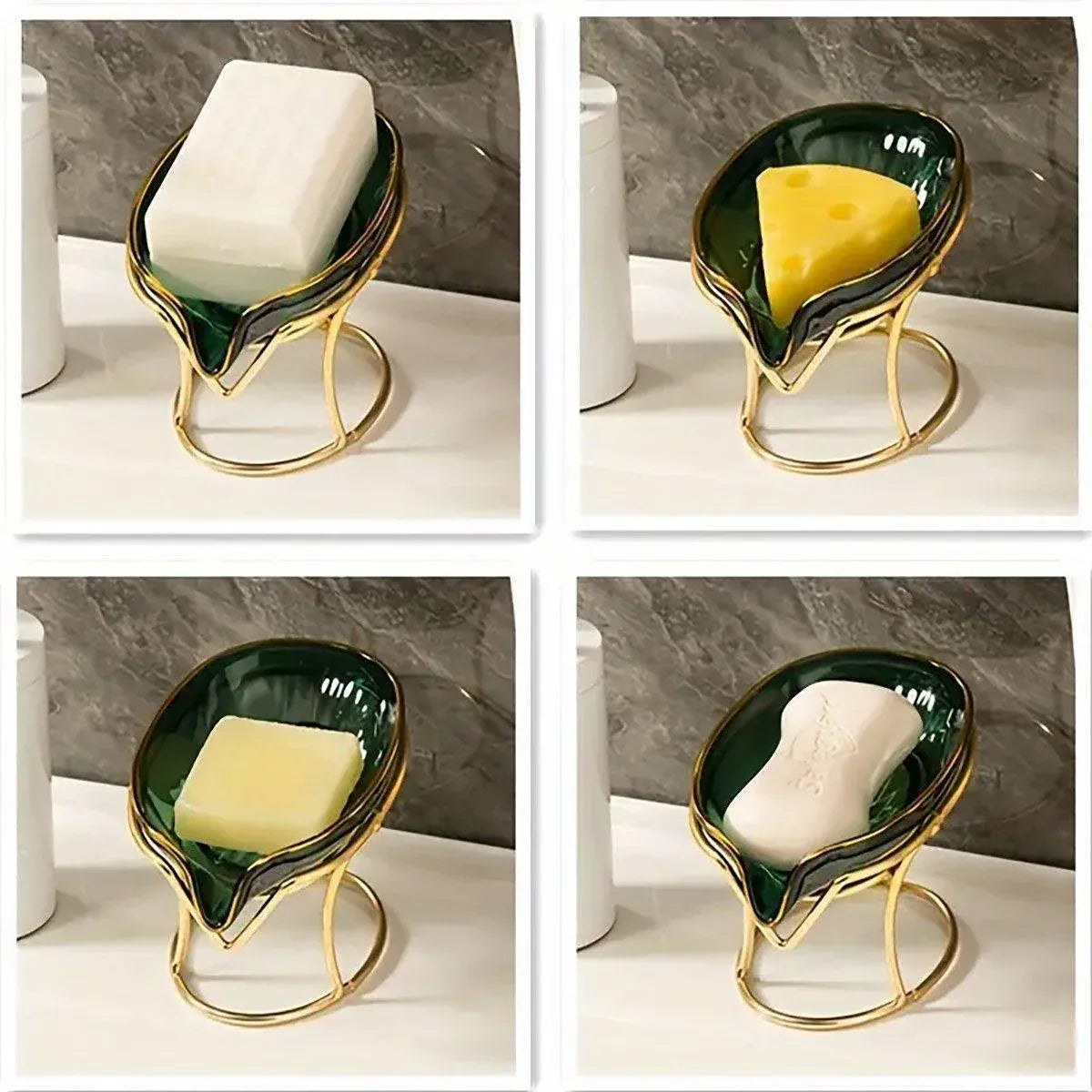 Soap Box Punch-free Bathroom Soap Tray Drain Storage Rack Household Soap Holder - Transparent