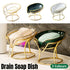 Soap Box Punch-free Bathroom Soap Tray Drain Storage Rack Household Soap Holder - Transparent