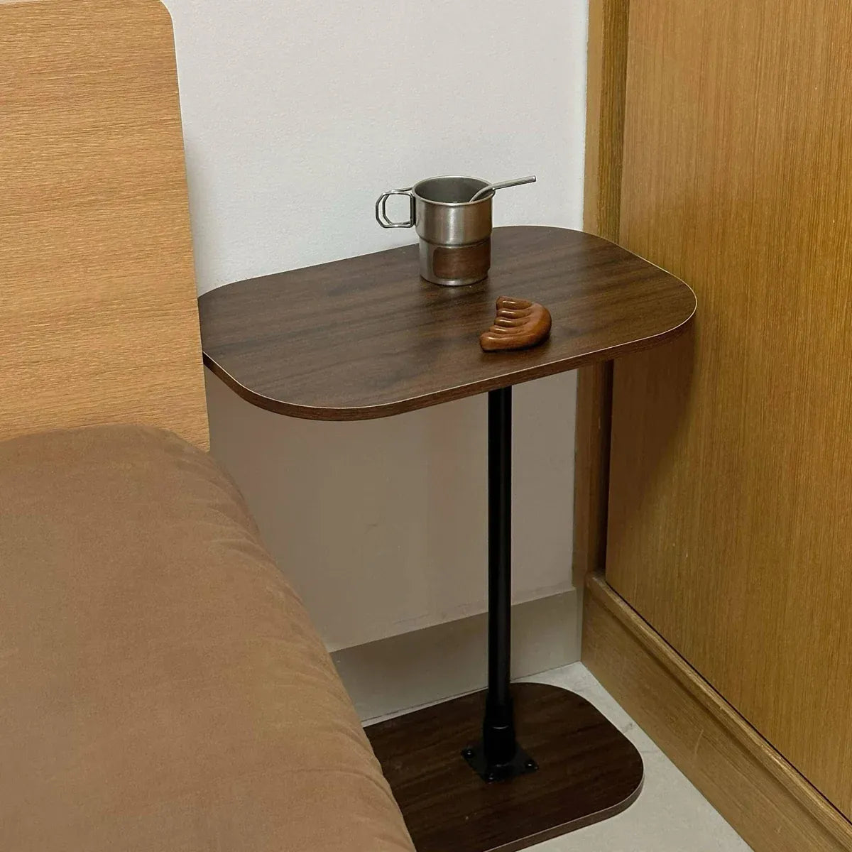 Portable Stylish Simple Small Coffee Table with Wheels for Living Room Durable