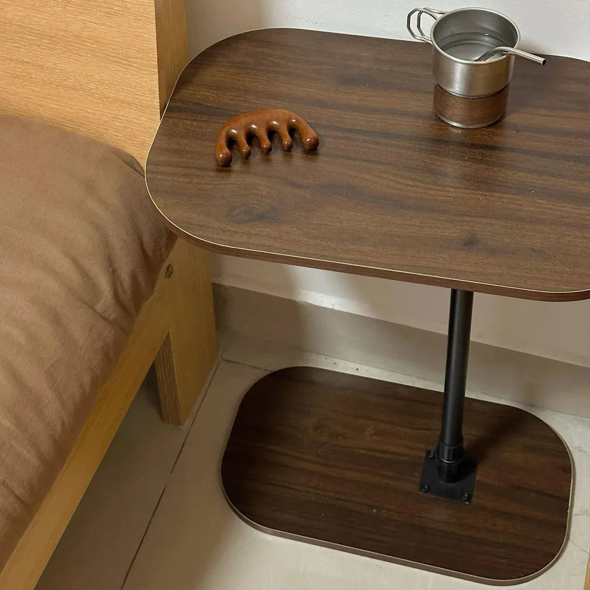 Portable Stylish Simple Small Coffee Table with Wheels for Living Room Durable