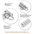 1-15PCS Outdoor Camping Tent Spring Wind Rope Buckle Fix Hook Buckles Silver Red - 1pair
