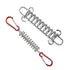 1-15PCS Outdoor Camping Tent Spring Wind Rope Buckle Fix Hook Buckles Silver Red - 5pcs