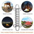 1-15PCS Outdoor Camping Tent Spring Wind Rope Buckle Fix Hook Buckles Silver Red - 5pcs