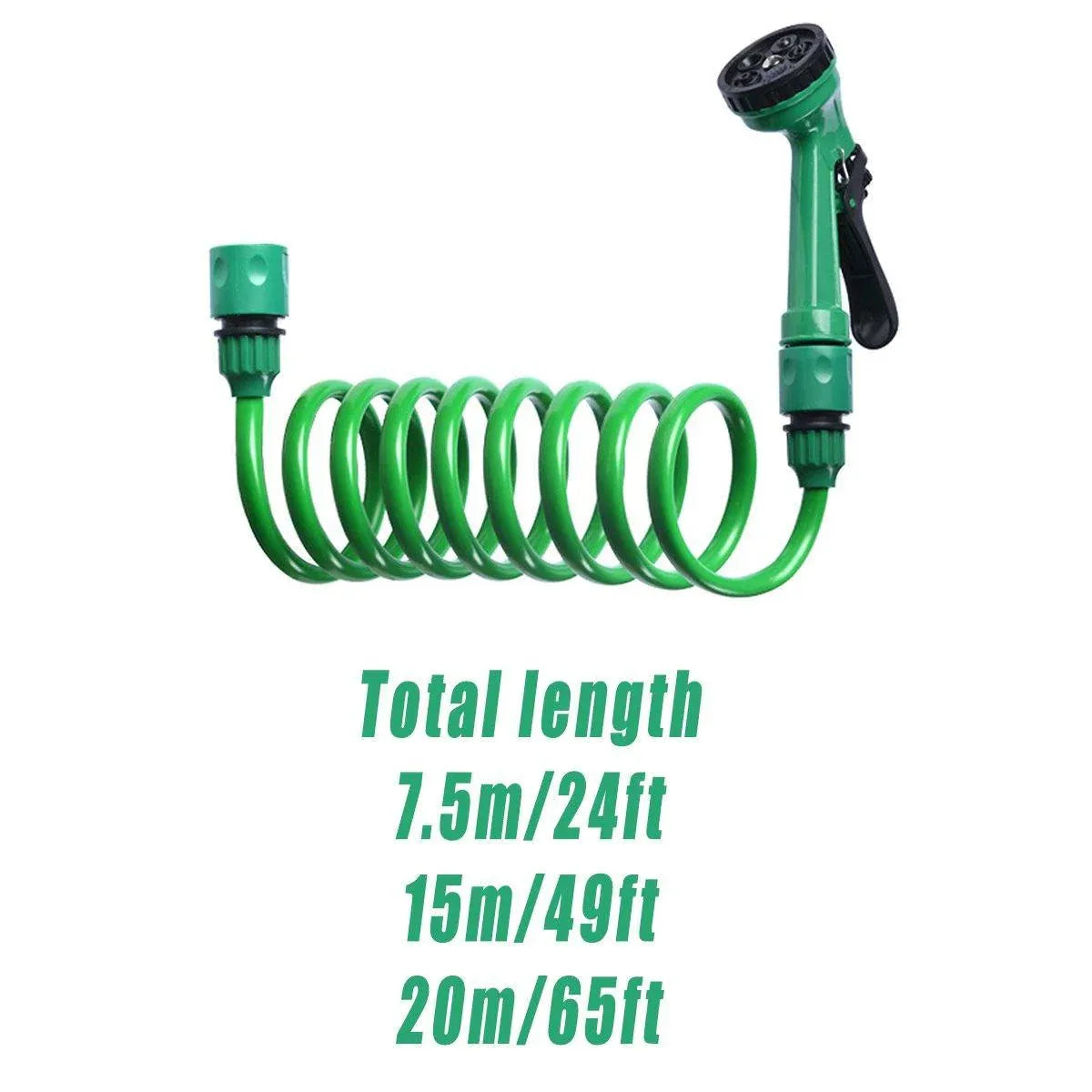 Telescopic Water Hose with Nozzle Garden Sprinkler for Plant Watering Household - 20m