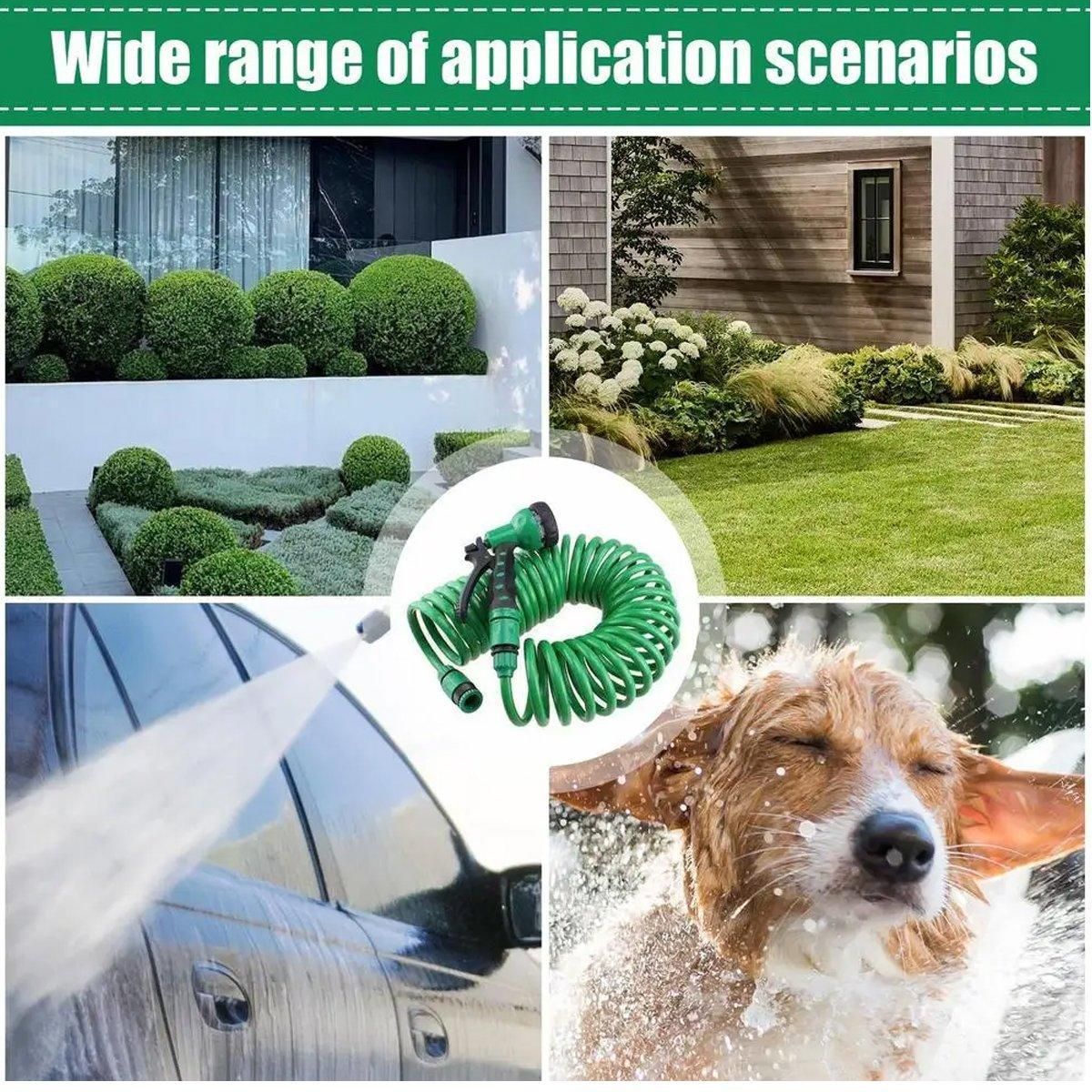 Telescopic Water Hose with Nozzle Garden Sprinkler for Plant Watering Household - 20m