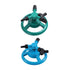 Small Disc Sprinkler 360 Degree Rotating Garden Sprayer Three Prong Spray Water - Blue