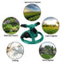 Small Disc Sprinkler 360 Degree Rotating Garden Sprayer Three Prong Spray Water - Blue