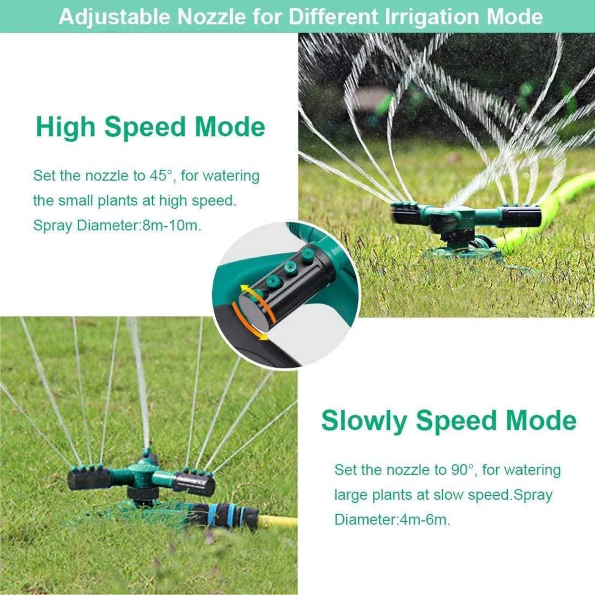 360° Rotating Sprayer Watering Grass Lawn Automatic Garden Tool Water Sprinkler
