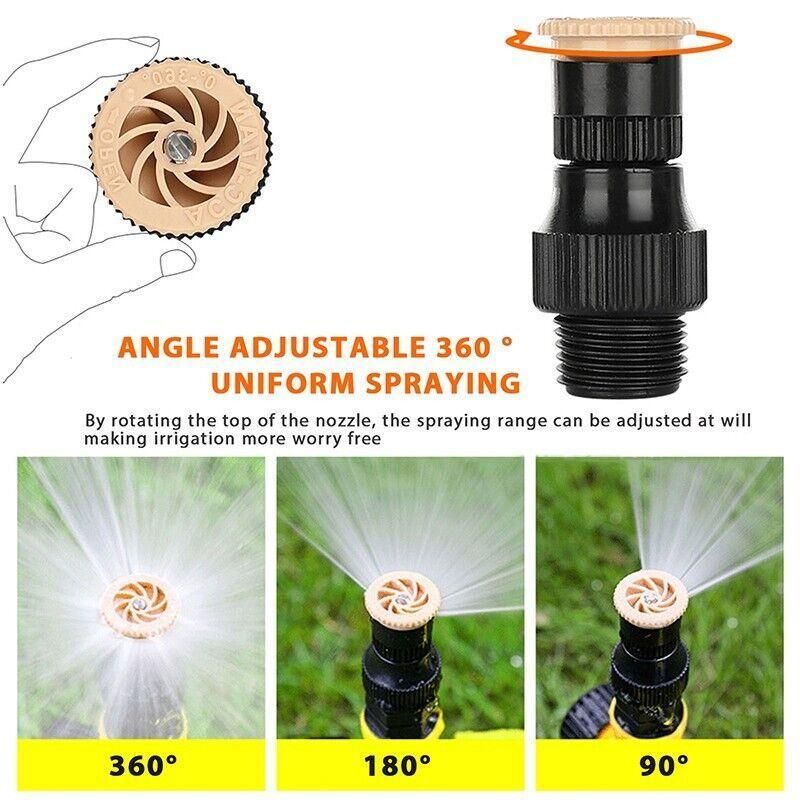 Auto Irrigation System Garden Lawn Sprinkler Adjustable Sprinkler 360� Rotation