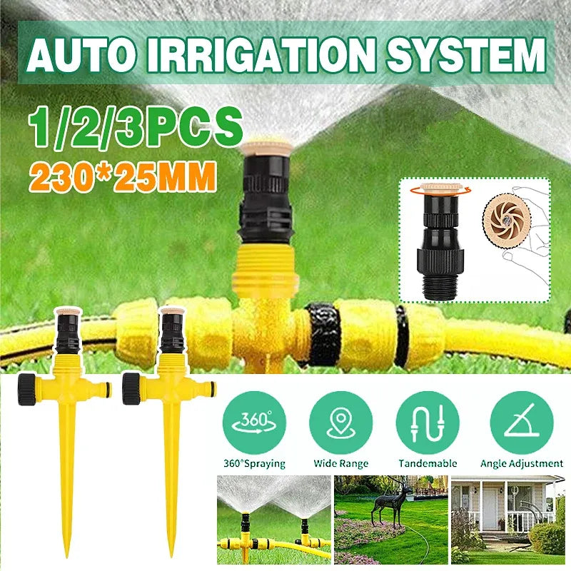 Auto Irrigation System Garden Lawn Sprinkler Adjustable Sprinkler 360� Rotation