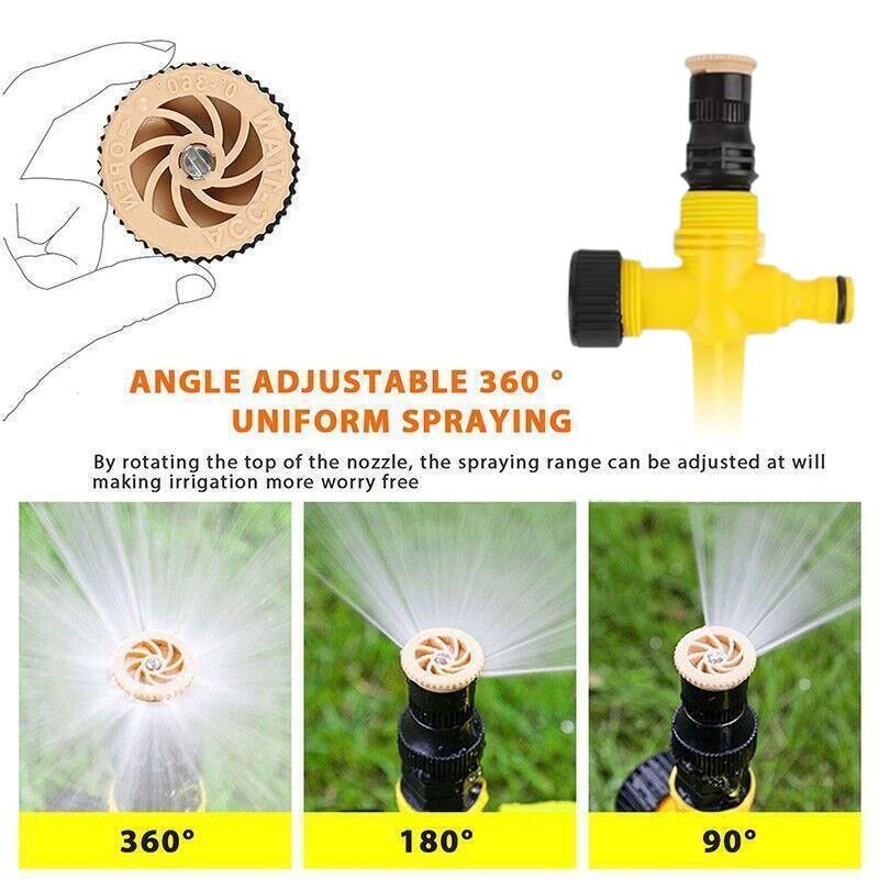 Auto Irrigation System Garden Lawn Sprinkler Adjustable Sprinkler 360� Rotation