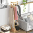 Wooden Rack Freestanding Clothes Hanger Storage Stand Multifunctional Organizer