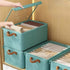 4pcs Foldable Clothes Storage Box Organizer Fabric Storage Box for Organization - Green