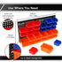 30PCS Wall Mounted Tool Storage Rack Bin Organiser Box for Garage Workshop Use
