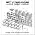 30PCS Wall Mounted Tool Storage Rack Bin Organiser Box for Garage Workshop Use