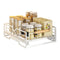 Pull Out Kitchen Storage Rack Basket Drawer Dish Organizer Slide Cabinet Shelf - White