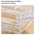 Pull Out Kitchen Storage Rack Basket Drawer Dish Organizer Slide Cabinet Shelf - White