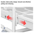 Pull Out Kitchen Storage Rack Basket Drawer Dish Organizer Slide Cabinet Shelf - White