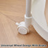 Cream Round Side Table on Wheels, 2-Tier Mobile Bedside & Sofa End Table 40cm