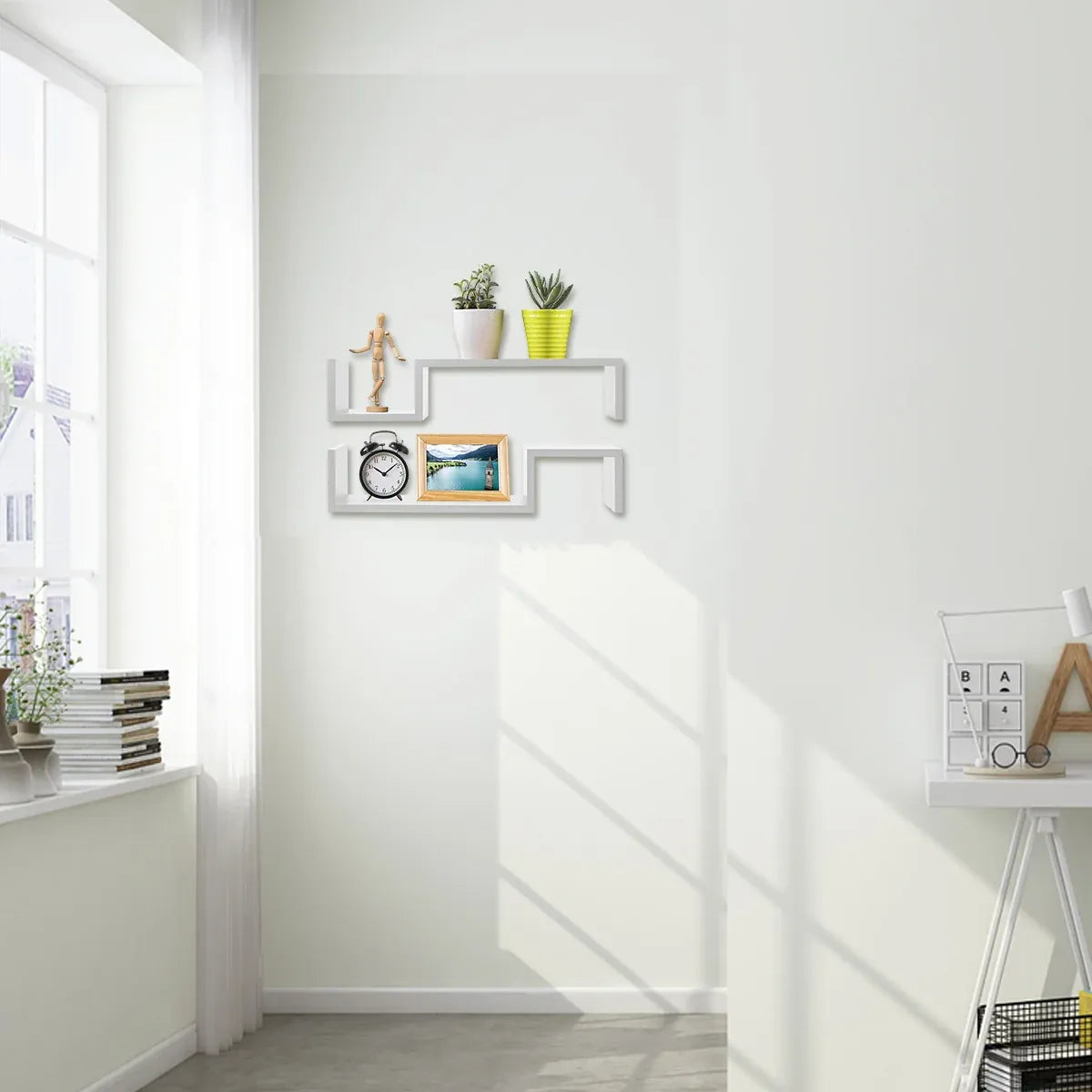Living Room Bedroom Wall Mounted Storage Shelf Multi Layer Easy To Install