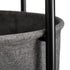 Round Side Table Bedside Storage Basket Modern Home Table with Storage Organizer