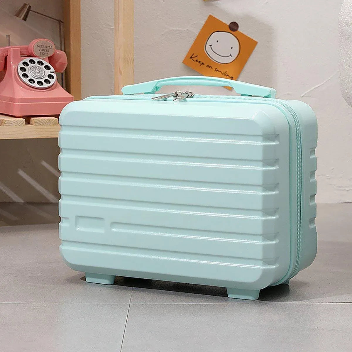 Portable 14 Inch Suitcase Mini Small Travel Storage Hand Gift Box - Pink