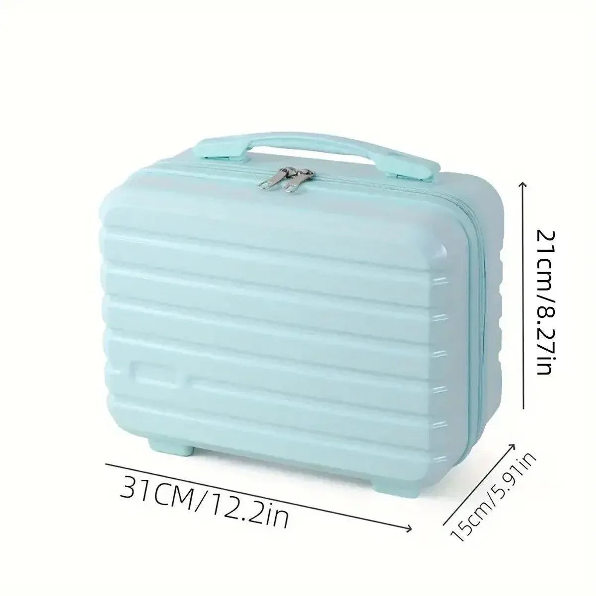 Portable 14 Inch Suitcase Mini Small Travel Storage Hand Gift Box - White