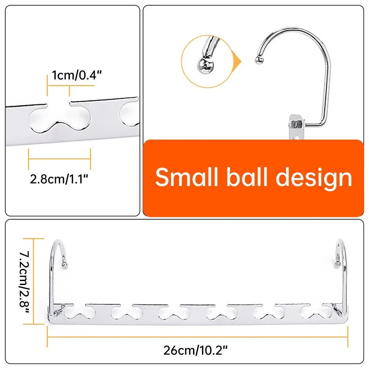 Clothes Hanger Space Saving Hook Folding Wardrobe Multipurpose Rack Coat Pants - 12PCS