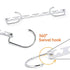 12 Pack Space Saving Clothes Hangers Metal Swivel Hook Wardrobe Organiser Rack