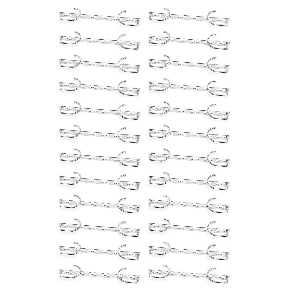 24 Pack Space Saving Clothes Hangers Metal Swivel Hook Wardrobe Organiser Rack