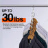 24 Pack Space Saving Clothes Hangers Metal Swivel Hook Wardrobe Organiser Rack