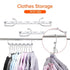 24 Pack Space Saving Clothes Hangers Metal Swivel Hook Wardrobe Organiser Rack