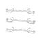 3 Pack Space Saving Clothes Hangers Metal Swivel Hook Wardrobe Organiser Rack