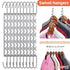 3 Pack Space Saving Clothes Hangers Metal Swivel Hook Wardrobe Organiser Rack