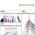 3 Pack Space Saving Clothes Hangers Metal Swivel Hook Wardrobe Organiser Rack