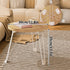 Folding Round Side Table with Carbon Steel Legs and Waterproof Top