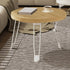 Folding Round Side Table with Carbon Steel Legs and Waterproof Top
