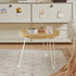 Folding Round Side Table with Carbon Steel Legs and Waterproof Top