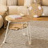 Folding Round Side Table with Carbon Steel Legs and Waterproof Top