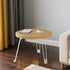 Folding Round Side Table with Carbon Steel Legs and Waterproof Top