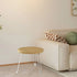 Folding Round Side Table with Carbon Steel Legs and Waterproof Top