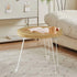 Folding Round Side Table with Carbon Steel Legs and Waterproof Top