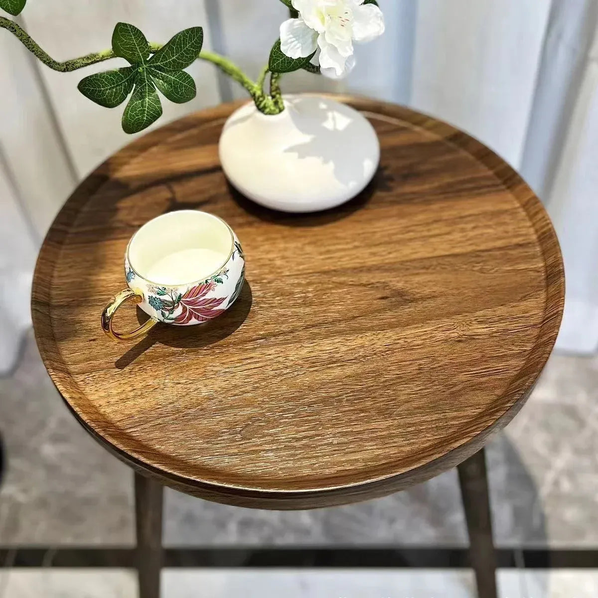 Small Tea Table Basic Model Round Coffee Table Living Room Sofa Corner Table