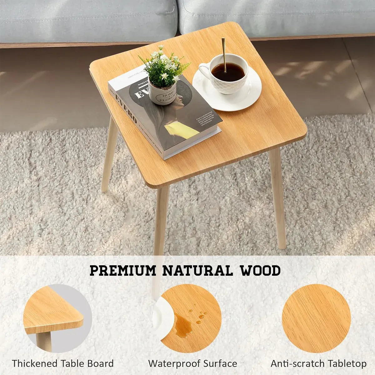 Coffee Table Small Table Mini Side Small Square Table for Living Room Bedroom