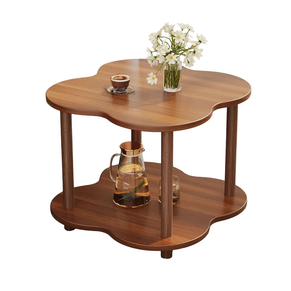 Retro Small Table Table Living Room Decor Compact Side Table for Coffee Books