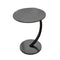 C Shaped Snack Side Table for Sofa Couch Small End Table for Living Room Bedroom - Black-Black