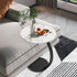 C Shaped Side Table for Sofa Couch Metal Frame Snack End Table 60cm Black White