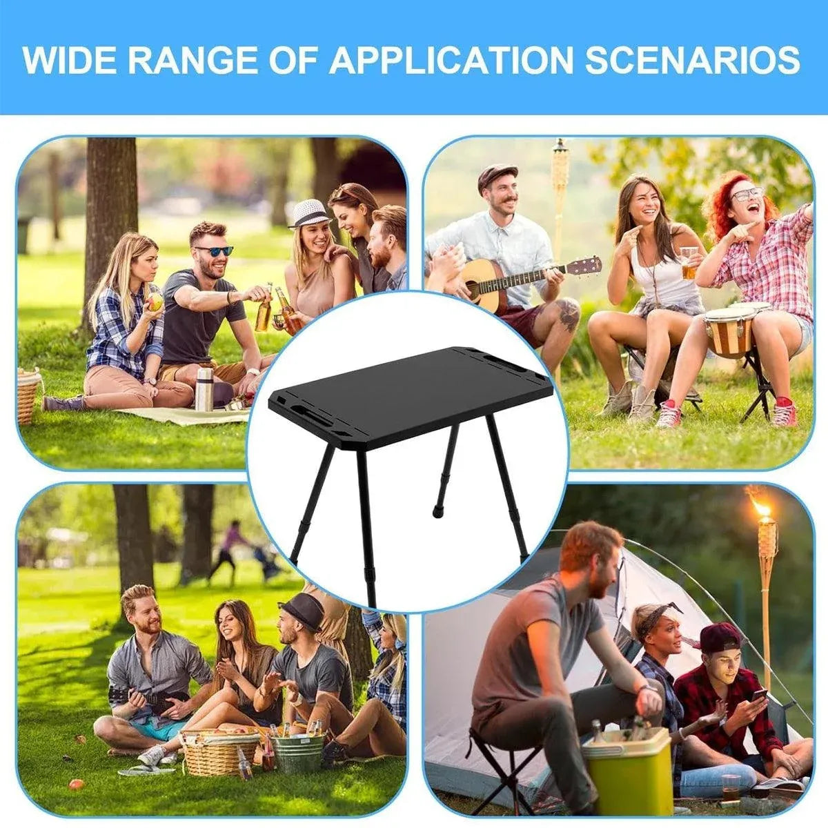 Portable Outdoor Table Multifunctional Foldable Camping Table for Travel